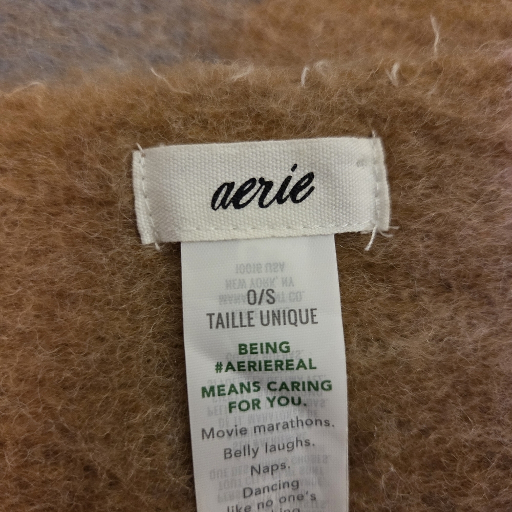AERIE Multicolored Striped Wool Blend Large Fringe Blanket Scarf Women's OSFA‎ - Picture 11 of 13